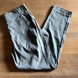 Modern Ambition Nylon Pull-On Travel Pants, Blue Gray, Size Small